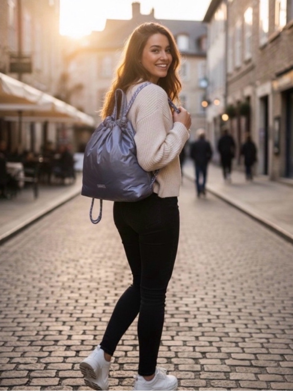 NWT WildFox 🦊 Blue Drawstring Backpack